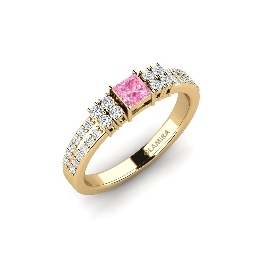 Princess Pink Sapphire Engagement Ring Cwang