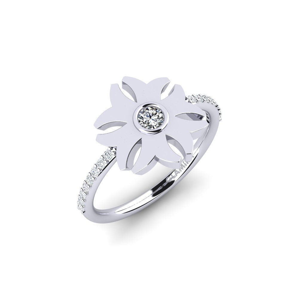 18ct White Gold Engagement Ring Cymorarer