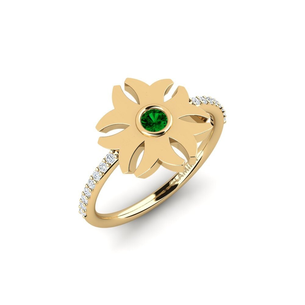 Green Zirconia Engagement Ring Cymorarer