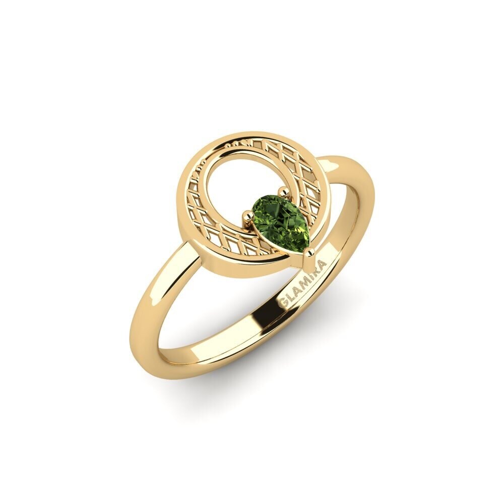 Green Sapphire Engagement Ring Dogeno