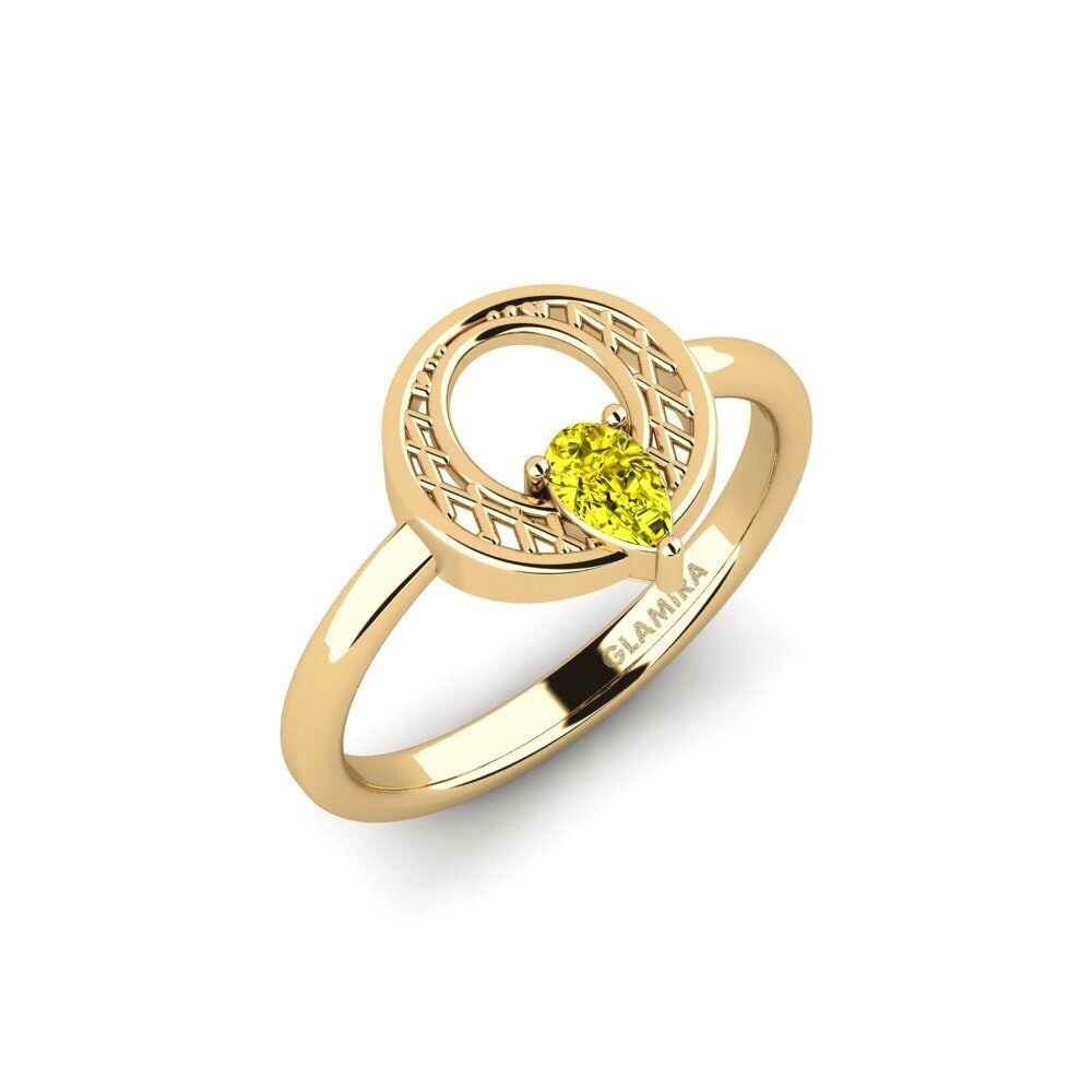 Yellow Diamond Engagement Ring Dogeno