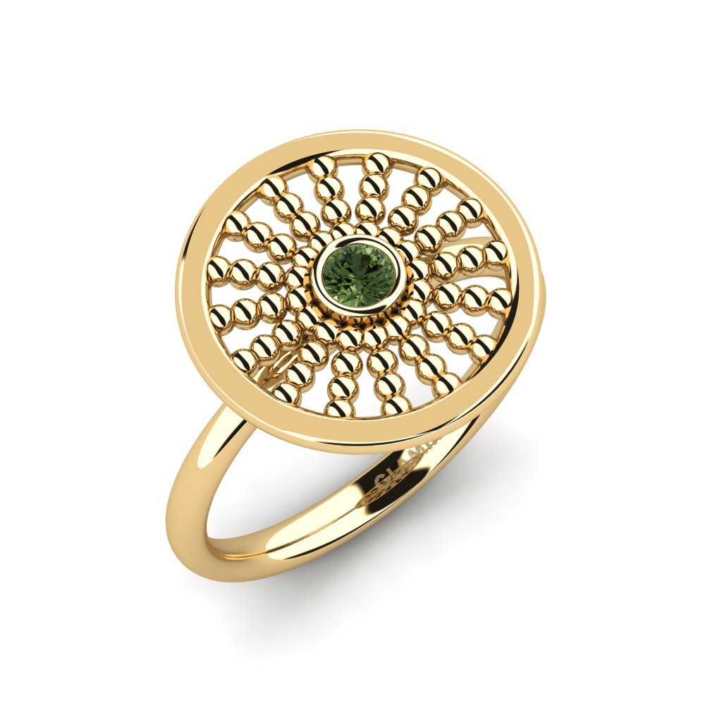 Zafiro Verde Anillo Drawnio