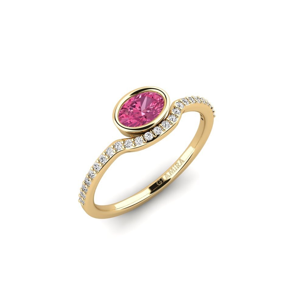 Oval Pink Tourmaline Engagement Ring Edel