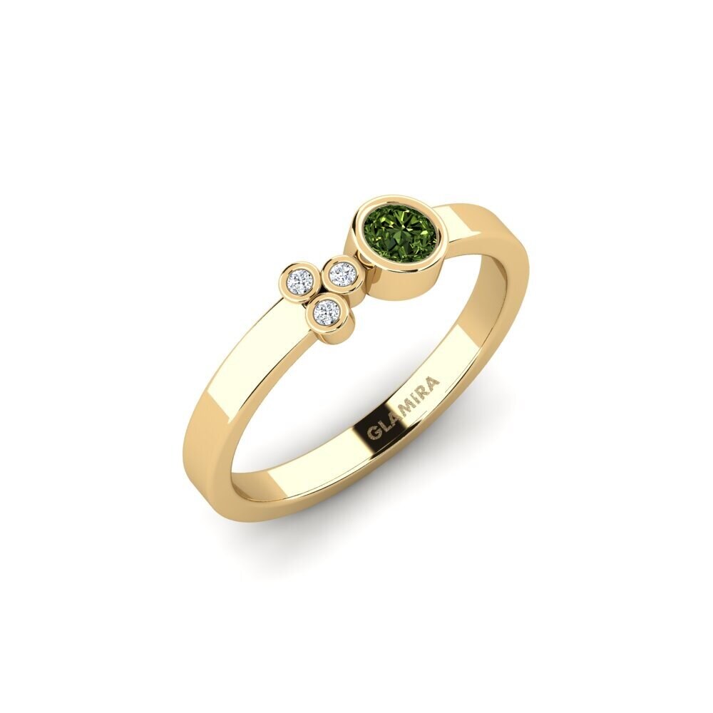Zafiro Verde Anillo Ehtodo