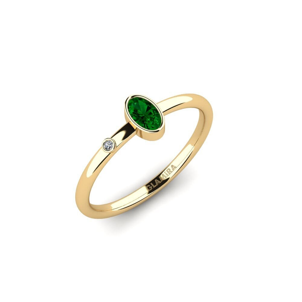 Zircone Vert Bague de fiançailles Elobol