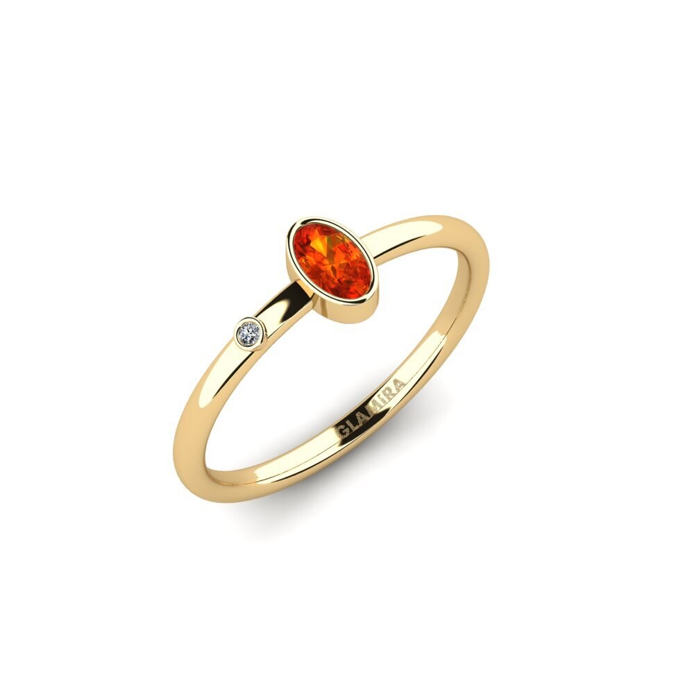 Orange Sapphire Engagement Ring Elobol
