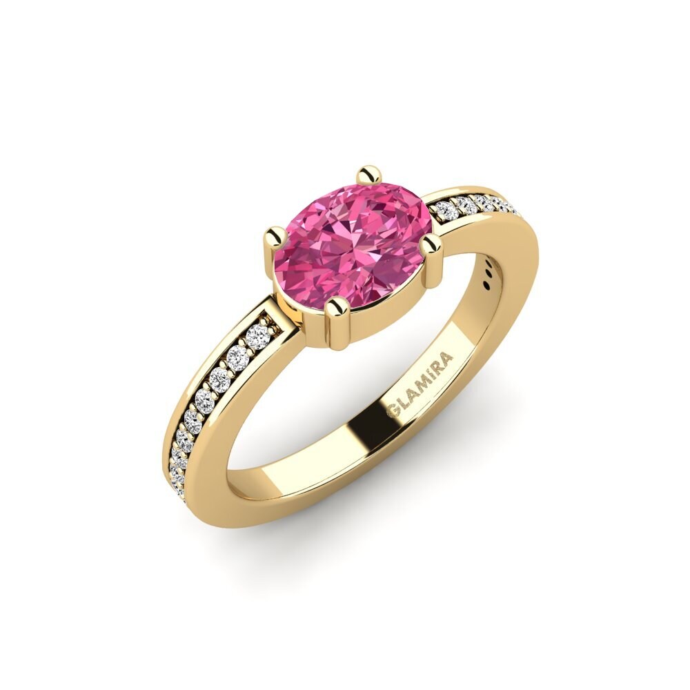Oval Pink Tourmaline Engagement Ring Elois