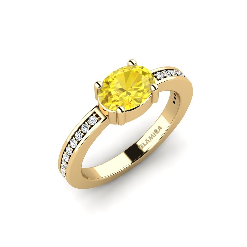 Oval Yellow Sapphire Engagement Ring Elois