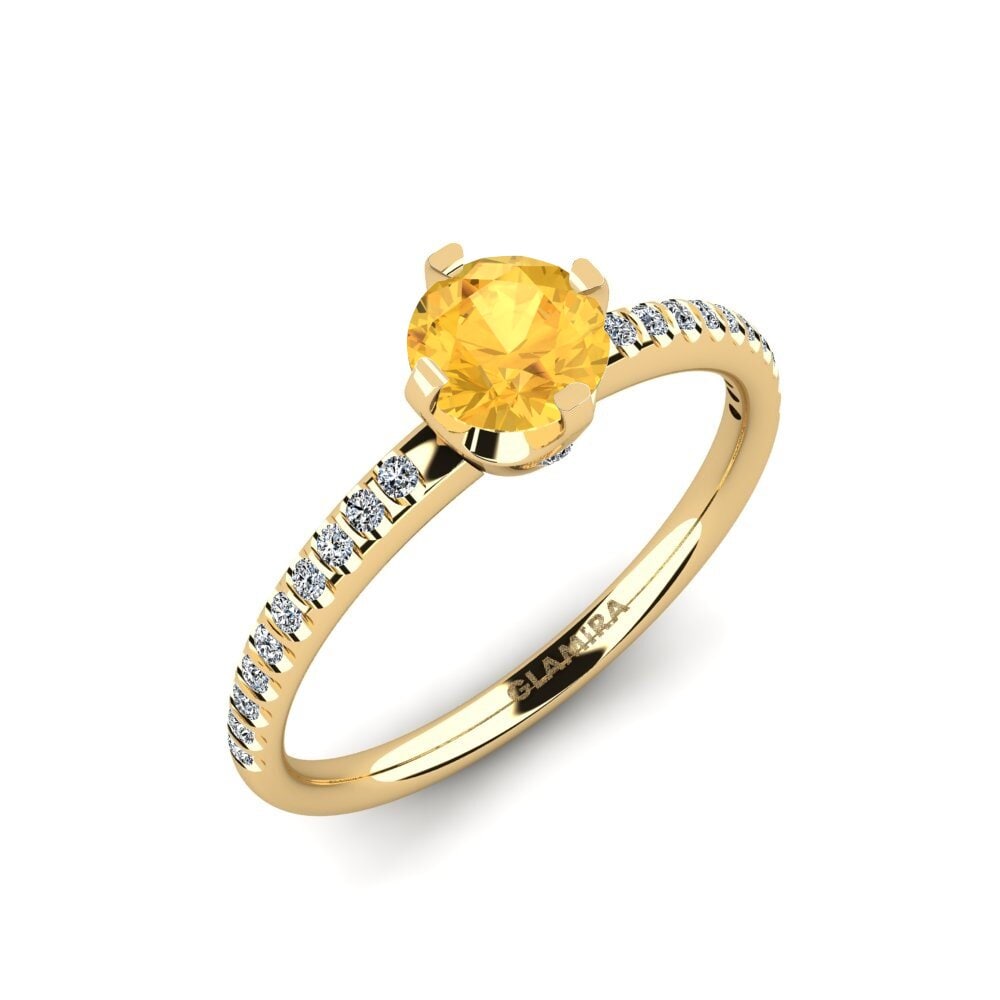 Citrine Engagement Ring Entinni