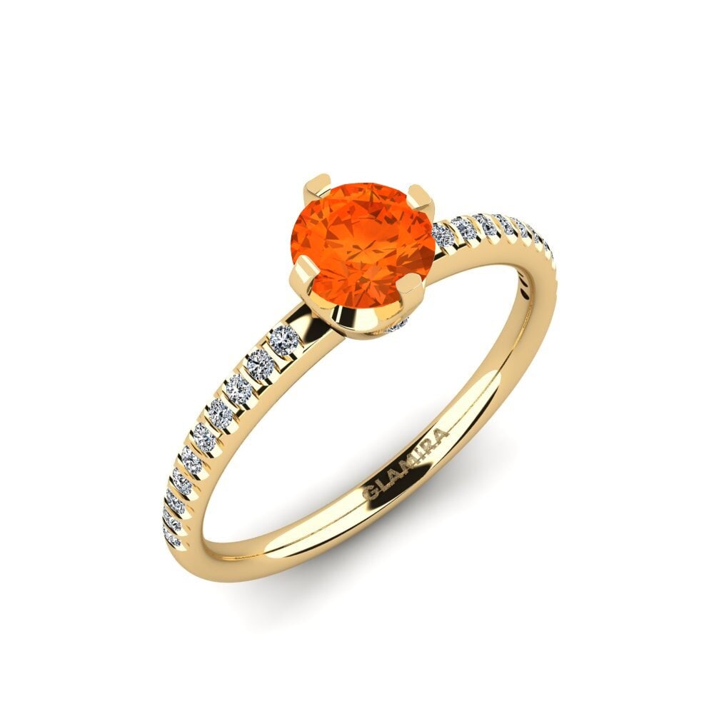 Fire Opal Engagement Ring Entinni