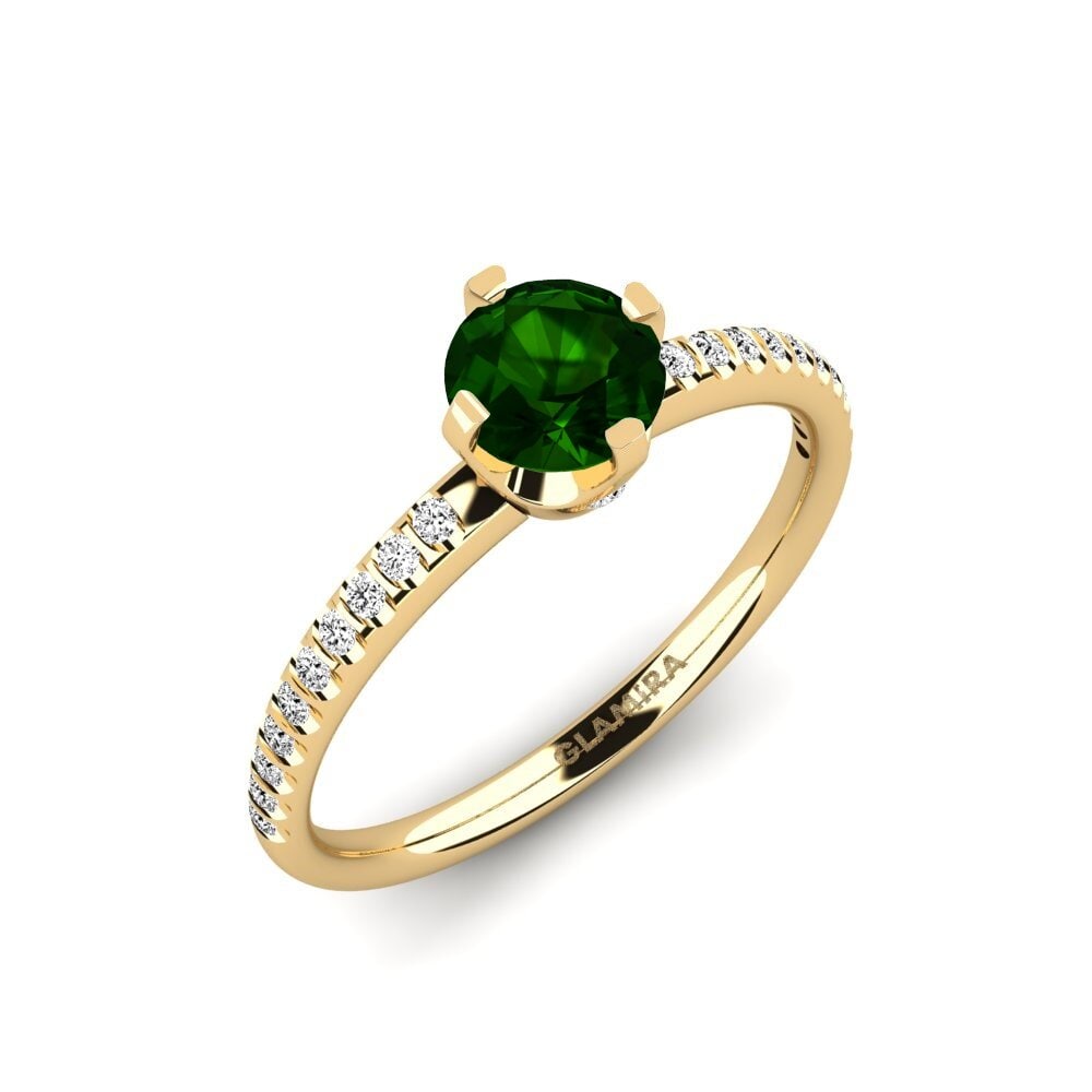 Green Tourmaline Engagement Ring Entinni