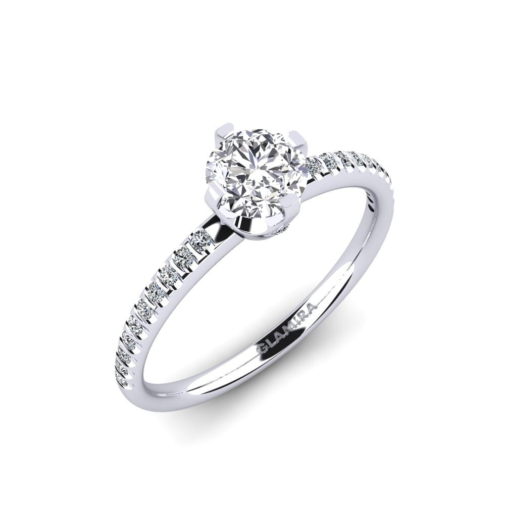 9ct White Gold Lab Grown Diamond Engagement Ring Entinni