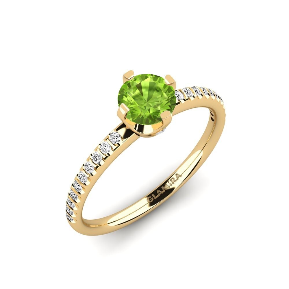 Peridot Engagement Ring Entinni