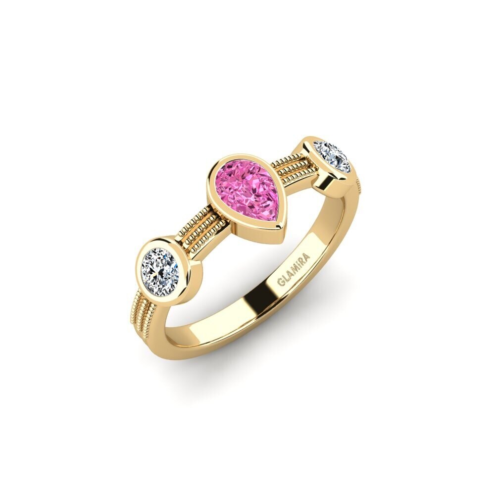 Pink Topaz Engagement Ring Entre