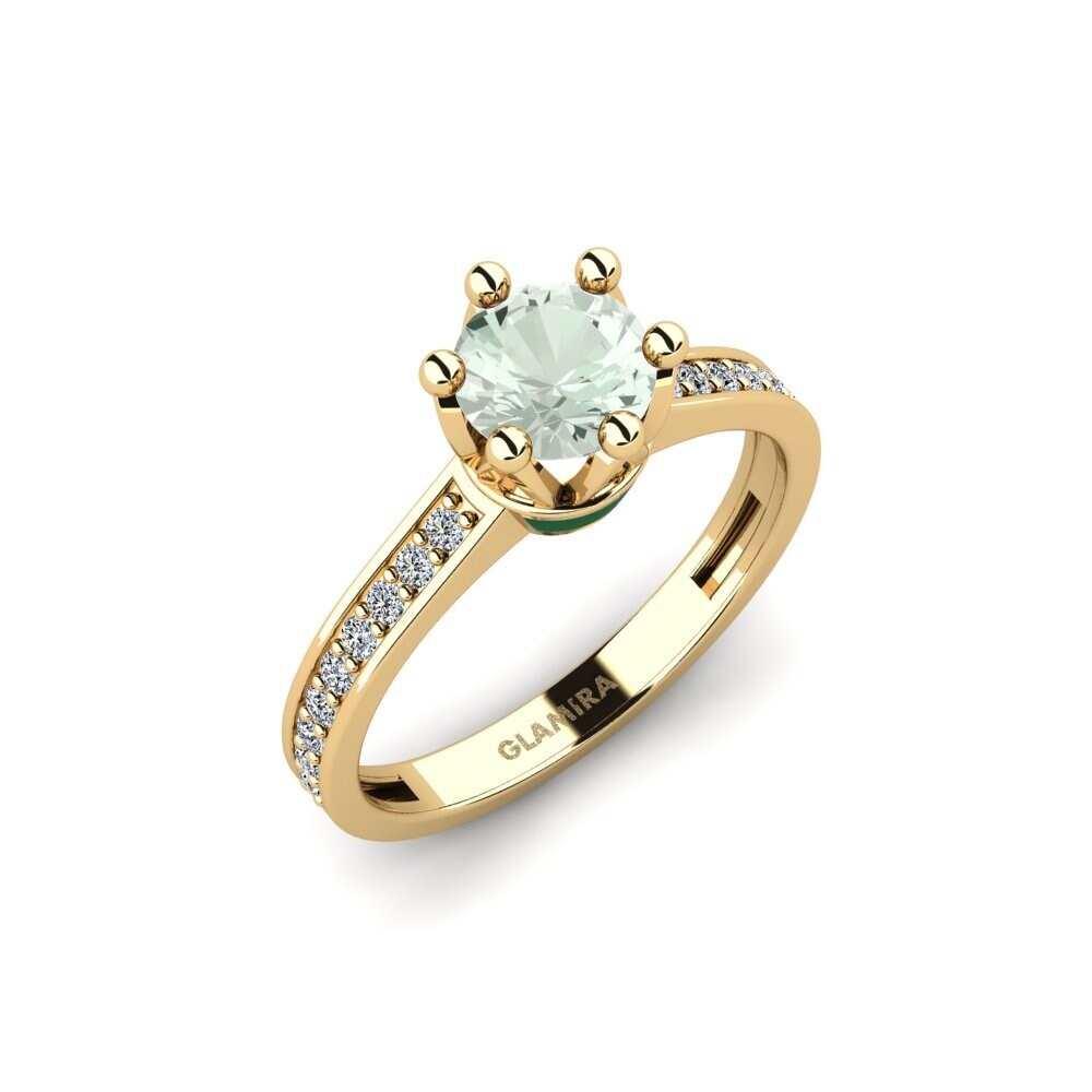 Green Amethyst Ring Epal