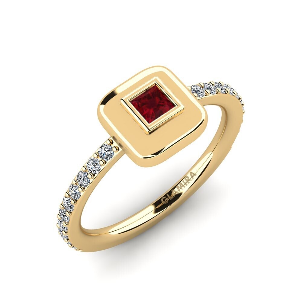 Ruby Engagement Ring Ezhanto