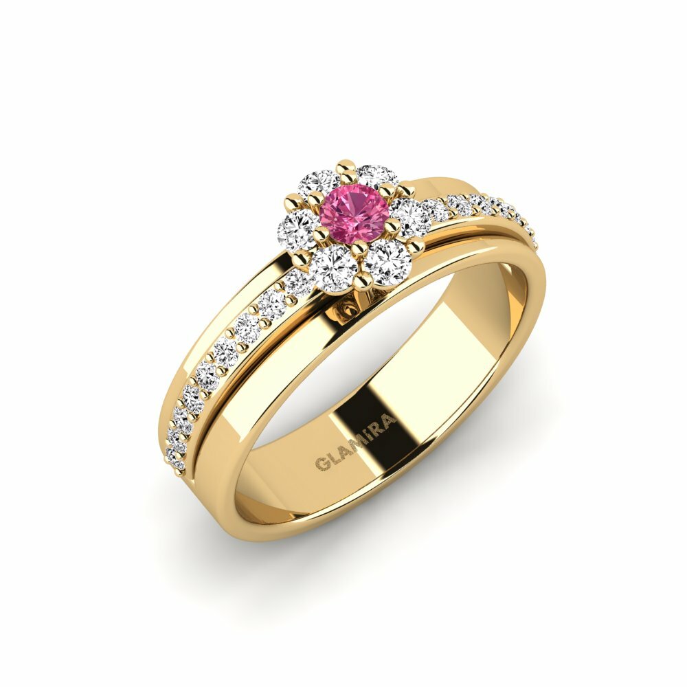 Anillo Fecko Turmalina rosa