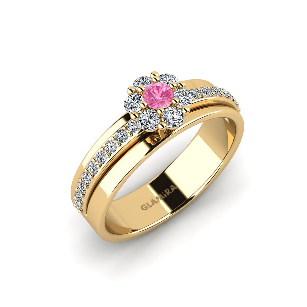 Rosa Saphir Ring Fecko