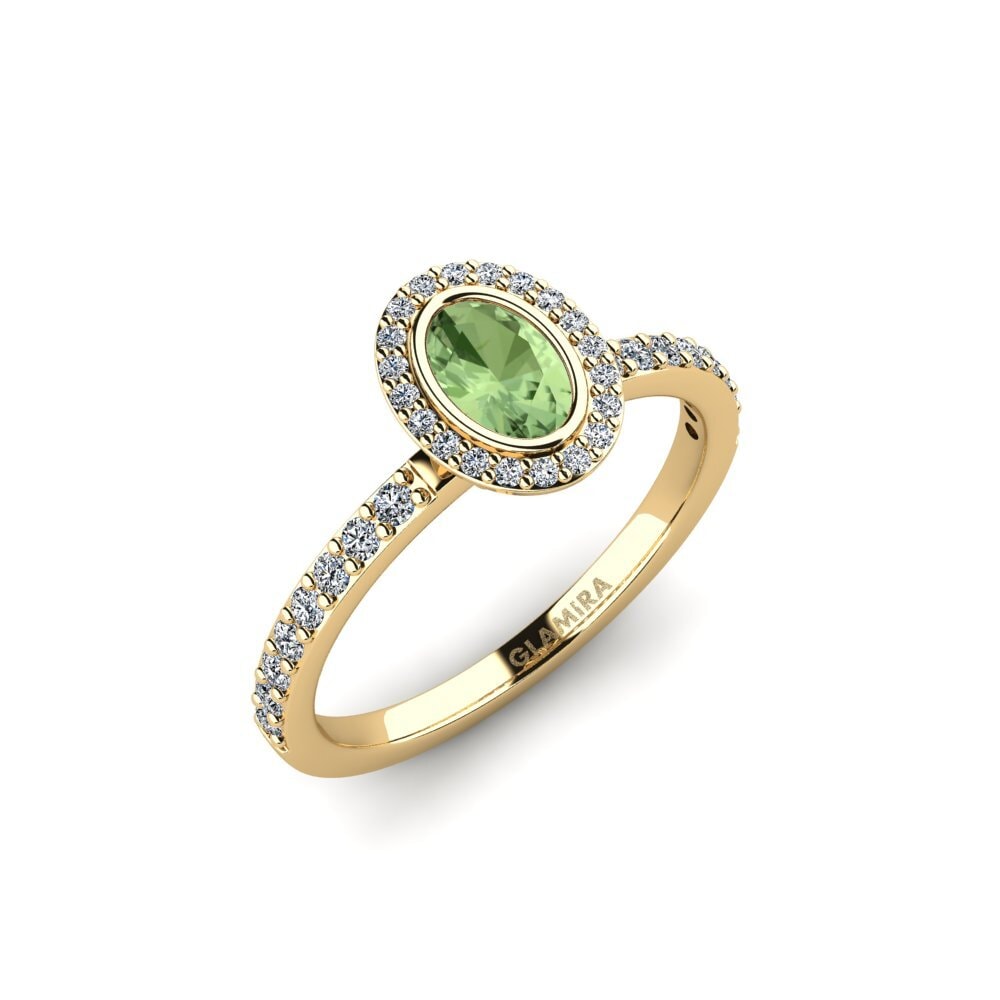 Green Sapphire Engagement Ring Fenuritesan