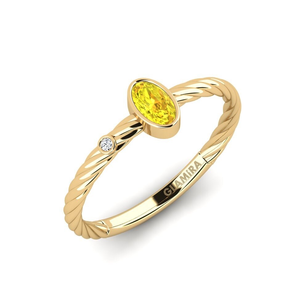Yellow Sapphire Engagement Ring Gnolbol