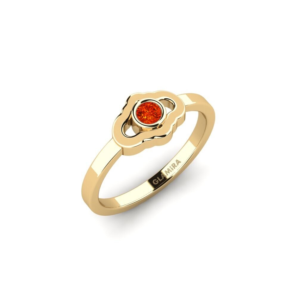 Orange Sapphire Engagement Ring Grum