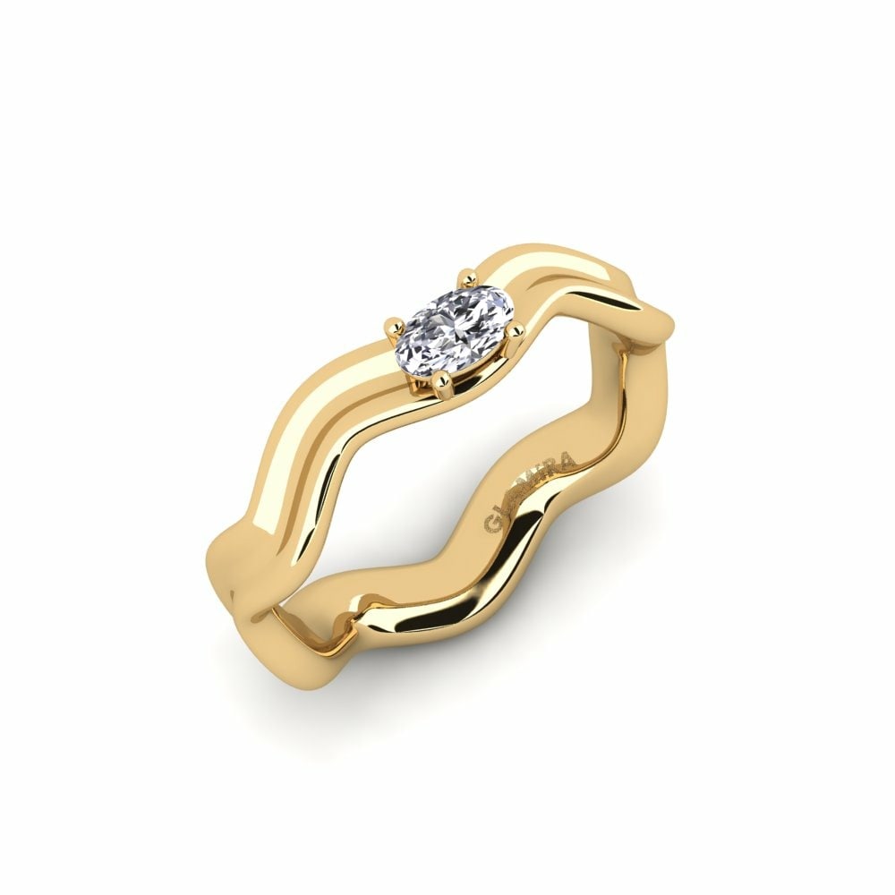 Design Solitaire Engagement Ring Gungtes - Oval