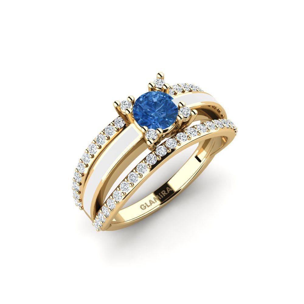 Dunkelblauer Zirkonia Ring Hauli