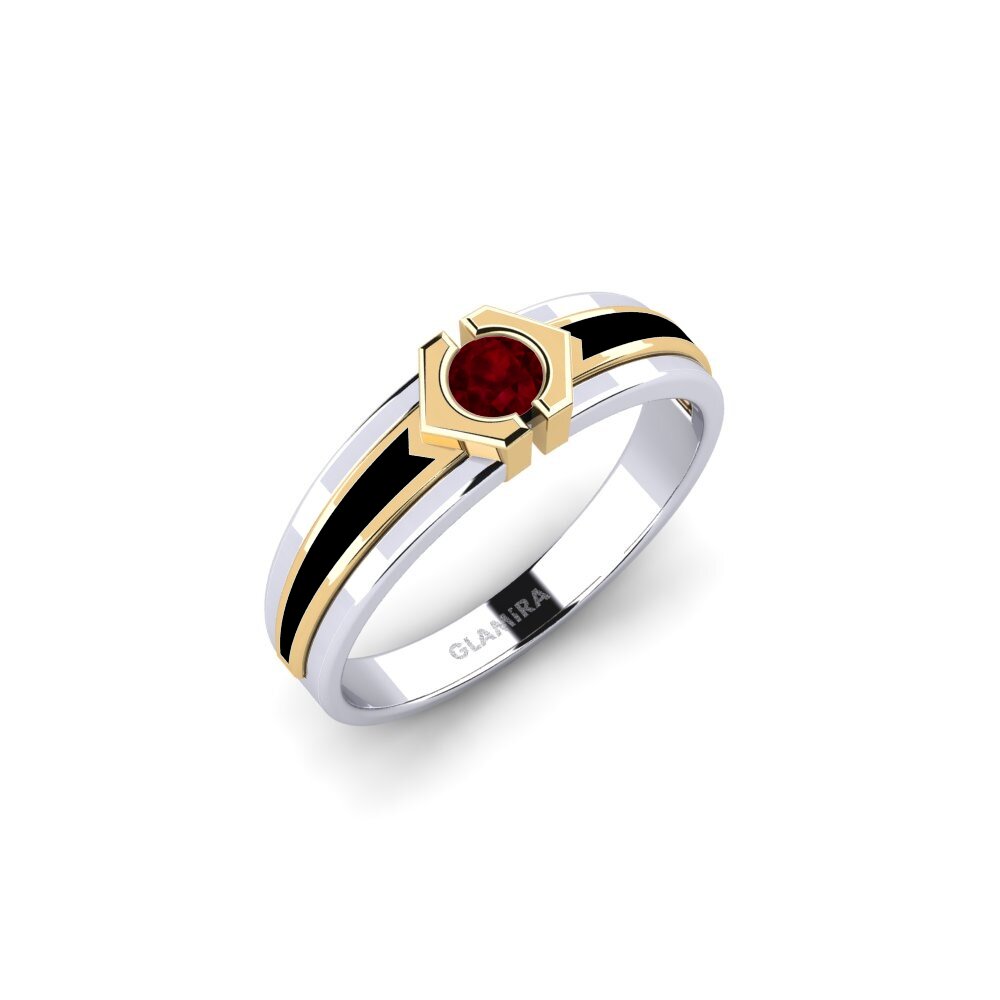 14ct White & Yellow Gold Ruby Ring Hillet