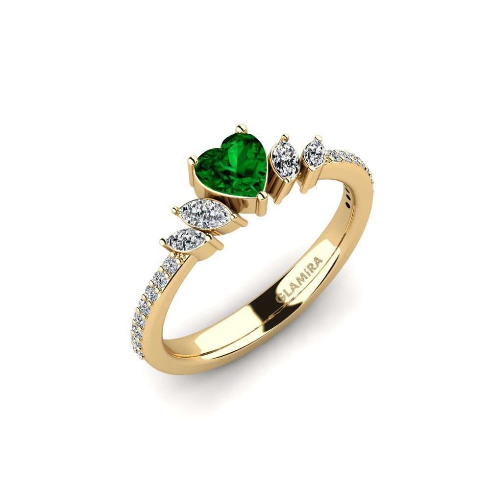 Green Zirconia Engagement Ring Htard