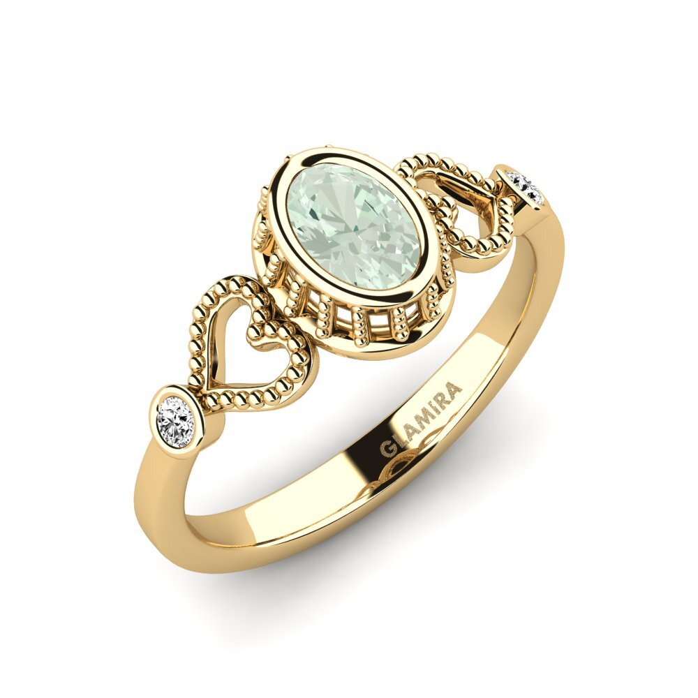 Amatista verde Anillo de compromiso Jovven