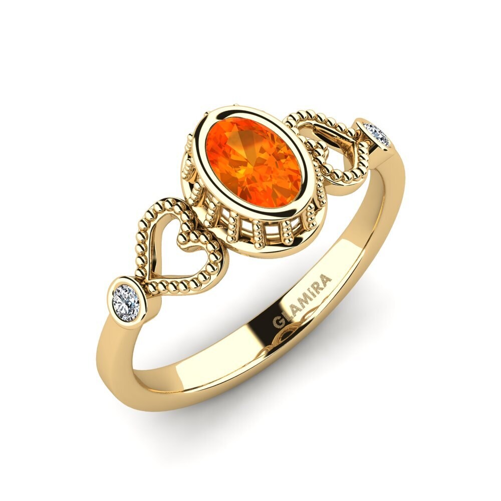 Orange Sapphire Engagement Ring Jovven