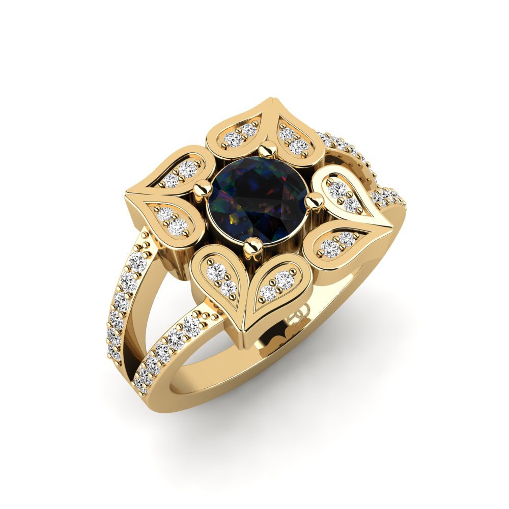 Opalo Negro Anillo de compromiso Kassie