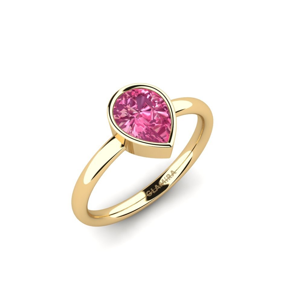 Pear Pink Tourmaline Engagement Ring Kazop