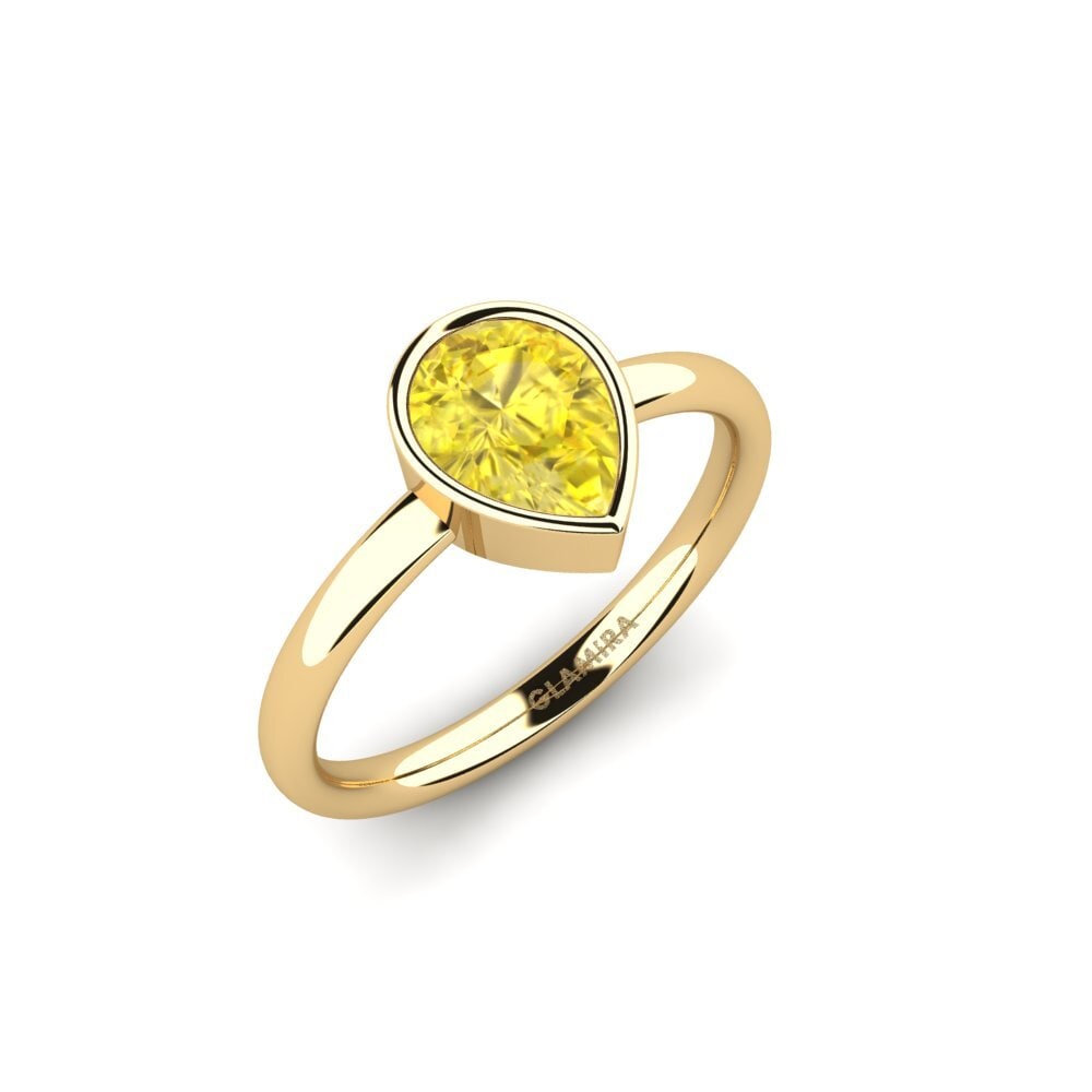 Yellow Sapphire Engagement Ring Kazop