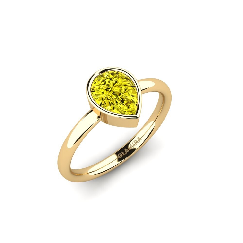 Yellow Diamond Engagement Ring Kazop