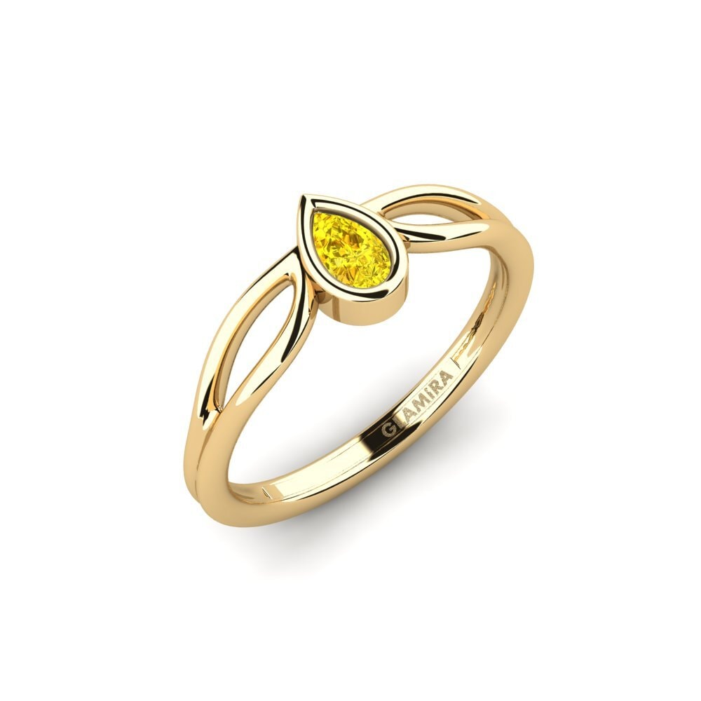 Yellow Sapphire Engagement Ring Lidosffad