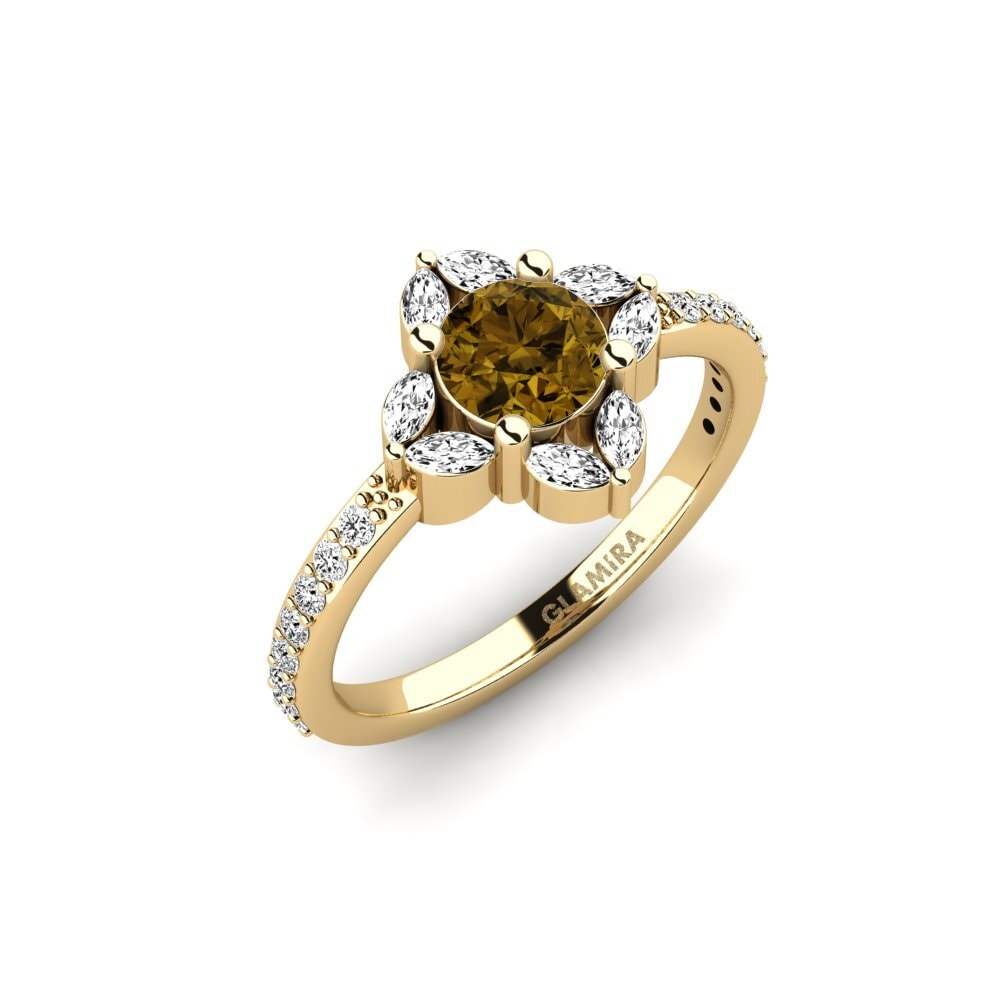 Brown Zircon Engagement Ring Namea