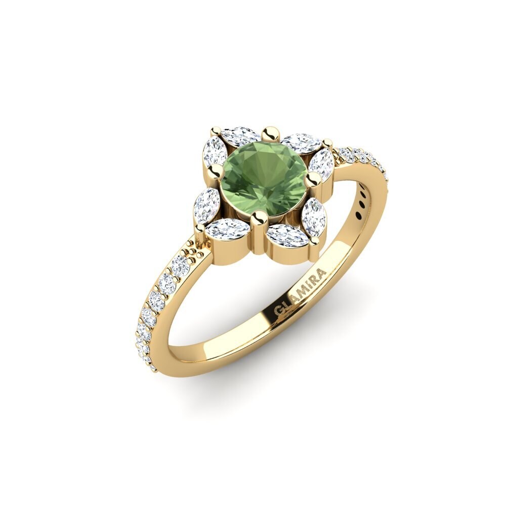 Green Sapphire Engagement Ring Namea