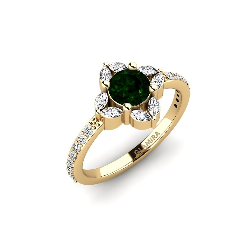 Green Tourmaline Engagement Ring Namea