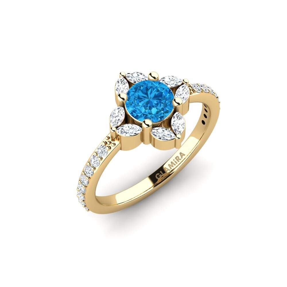 Blue Topaz Engagement Ring Namea