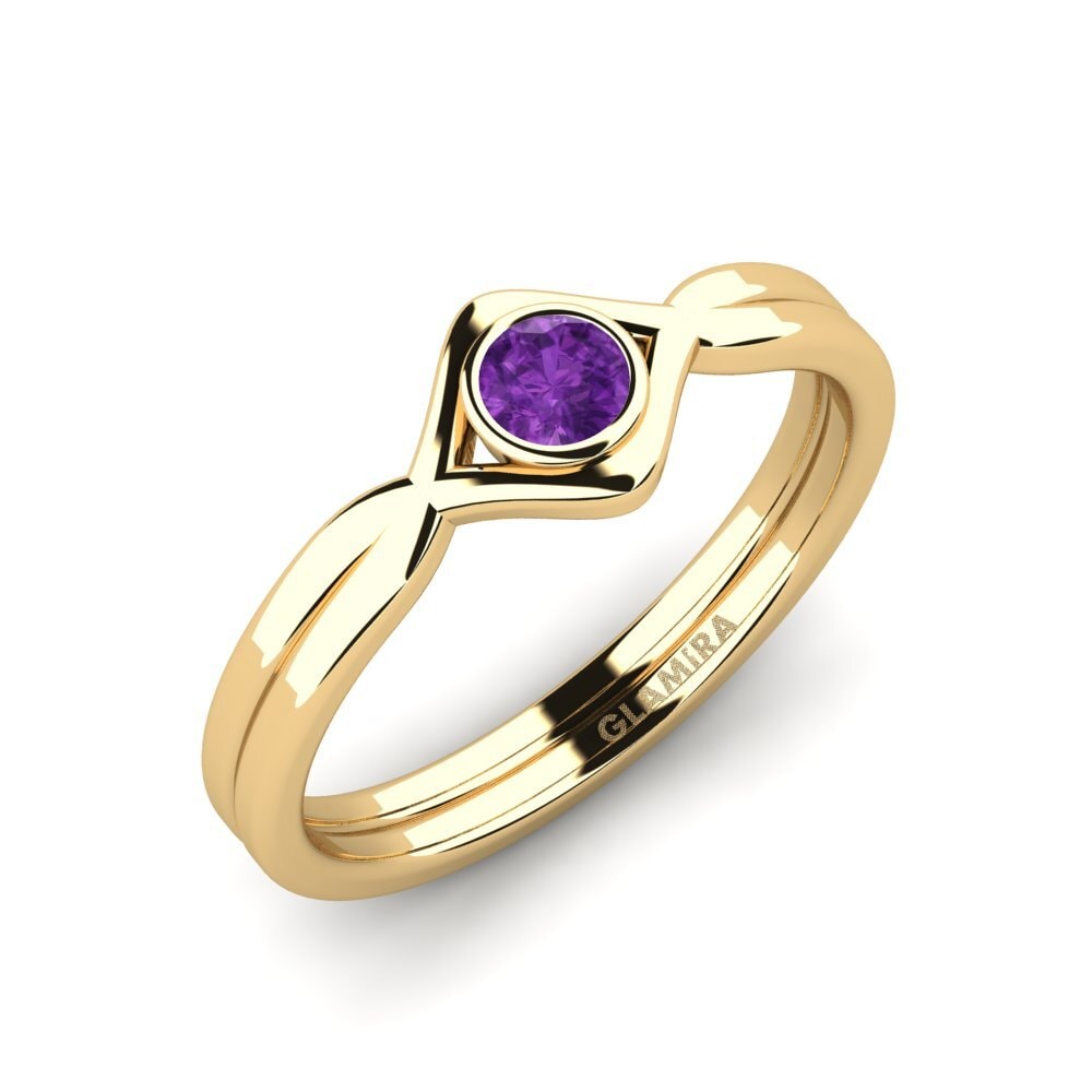 Amethyst Engagement Ring Pino