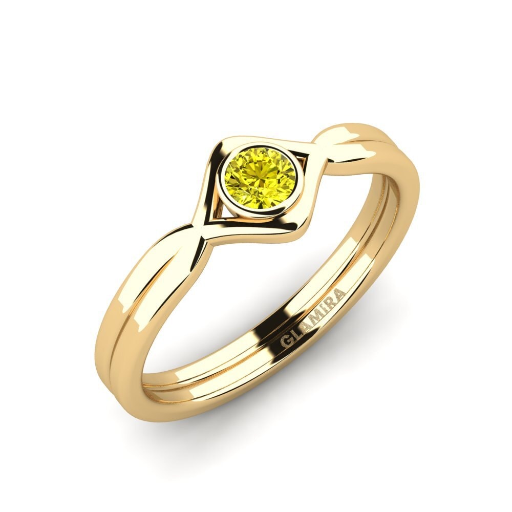 Yellow Diamond Engagement Ring Pino