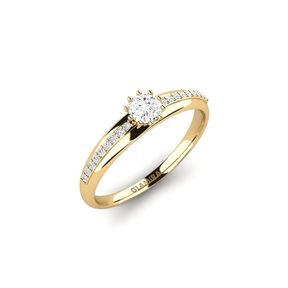 Saphir Blanc Bague de fiançailles Shaed