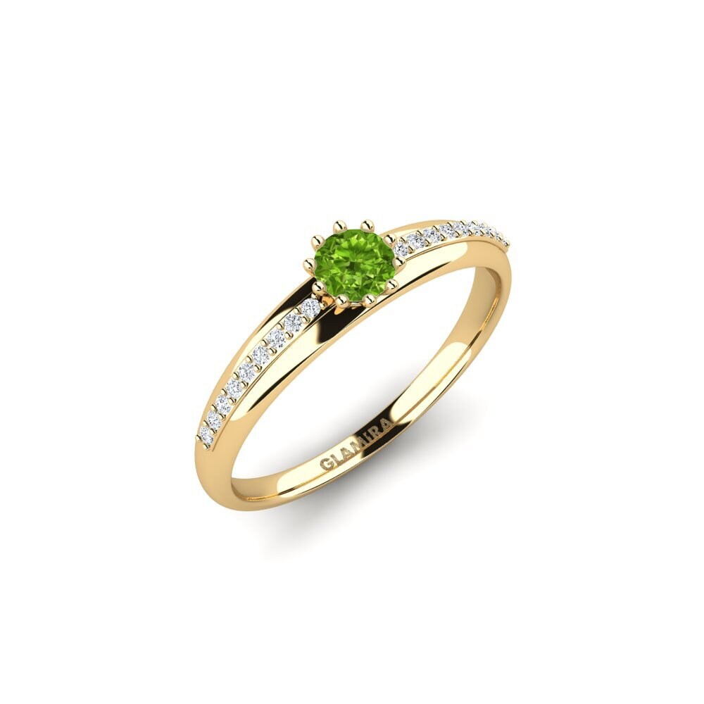 Peridot Engagement Ring Shaed