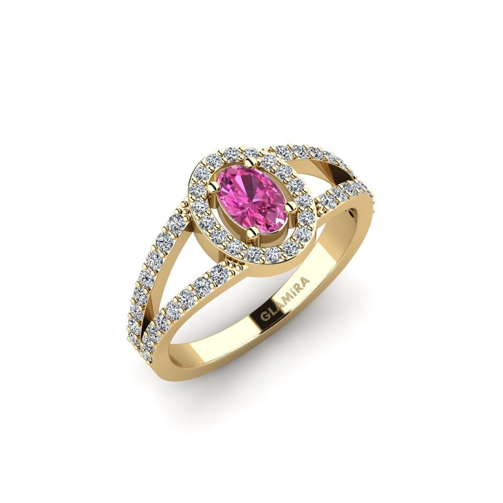 Pink Topaz Engagement Ring Slyc