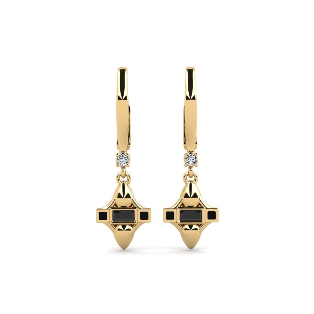 Drops & Dangle Black Sapphire Earrings