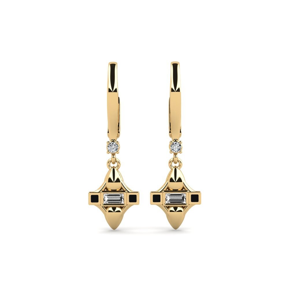 Pendientes Moissanita Gotas y cuelgan
