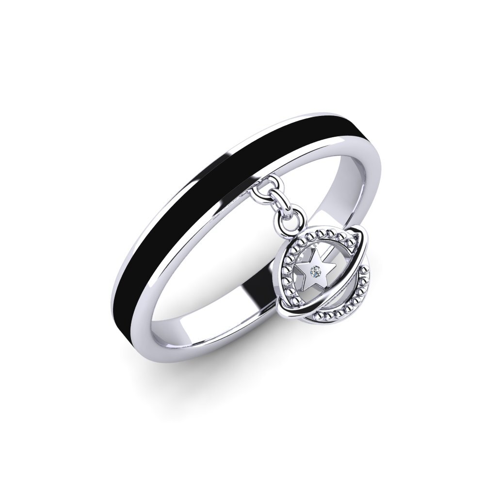 White Silver Ring Orinston