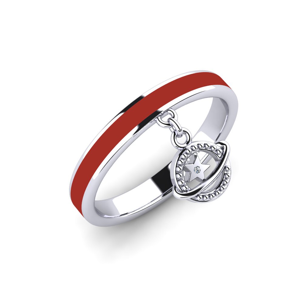 White Silver Ring Orinston