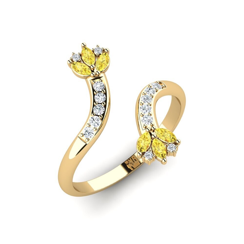 Yellow Sapphire Ring Poised